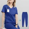 Autres vêtements Vêtements d'isolement pour infirmières et chirurgiens Salopette Uniforme d'infirmière Vêtements de lavage des mains à manches courtes Salopette de gestion de la peau pour femmes