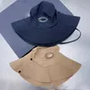 Chapeau seau brodé pour hommes et femmes, casquette respirante de luxe, casquette réglable avec ficelle, chapeaux de randonnée et de Camping