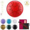 Party Favor 6 Inch 8 Tone Steel Tongue Drum Mini Hand Pan Drums Handheld Tank Percussion Instrument For Yoga Meditation Music Love233i