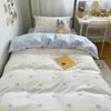 Student Dormitory Three-Piece Set Love Printed Quilt Cover Household Bed Sheet Set Skin-Friendly Soft Suitable for Sleeping Nake 240127