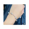 22071905 Bracelet chaîne bijoux femme 4 perles grises akoya 7-7 5mm argent sterling 925204G