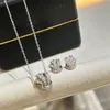 女性ダイヤモンドのネックレス925マンのための銀メッキ18Kデザイナーのための18KデザイナーT0P高品質の高級ダイヤモンドファッションヨーロッパサイズ記念日ギフト014