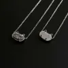 Designer Kendras Scotts smycken ELISA Original mode Geometrisk oval kattörörfärgad grå kristalltandhalsband krage kedja