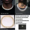 18k Real Gold Plating vervaagt niet Vvs d Kleur ketting 8mm 10mm 12mm Hip Hop Moissanite Cubaanse Link Mannen