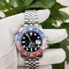 -verkoop BP 2813 uurwerk 126710 met rood en blauw Cerachrom keramiek 24-uurs schaal bezel 40MM zwarte wijzerplaat automatisch herenhorloge 279Y