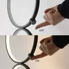 Golvlampor Poupular Minimalist Creative LED -lampor Golv Black White Touch Control Circle Stand Lamp Living Bedroom Decor Vertical Light YQ240130