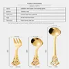 Coffee Scoops Stainless Steel Spoon Creative Long Handle Mixing Teaspoon Ice Cream Dessert Kitchen Tableware Accessories