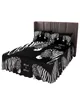 Bed Skirt Nordic Zebra Animal Black Elastic Fitted Bedspread With Pillowcases Protector Mattress Cover Bedding Set Sheet