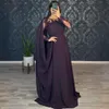 Hunter Green Mother of the Bride Gowns Chiffon Mother's Dress for Marriage Bride Sheer Neck Long Sleeves Beaded Gowns for African Black Women MD036