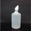 100pcs 100ml半透明抗盗難防止ボトルドロッパー液体目ドロップボトルエッセンシャルオイルサブパッケージボトルハイクロクティQaevf