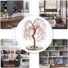 Novelty Items Healing Crystal Tears Crushed Stone Fortune Tree Home Decor Craft Artificial Trees Ornaments Gift P6U2210H