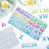 Equipments Alphabet Letter Number Decoration Craft Silicone Mold for Earring Pendant Creative Keychain Mold Crystal Epoxy Resin Mold