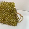 Borse da sera Borsa con perline di cristallo Borse a tracolla da donna fatte a mano Catena di metallo Borsa da sera di lusso per feste 2024 Nuovo stile estivo Blingbling Personalizzabile