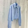 Frauen Shirt Designer Bluse Fashion Diamond Brief gestickt Grafikhemden Casual Short Buttoned Revers Deckmantel