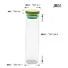 Bottiglia di vetro da 30x100 mm da 50 ml con tappo in bambù Vasi in borosilicato alto bambù Glycyrrhiza Dolci Fiale con sigillo per uso alimentare Xabii