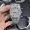 El último reloj de hip hop para hombres en 2023, bisel de diamantes grande, reloj brillante galvanizado de alta calidad, diamantes CZ, diamante completo fac221D