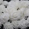 10pcs-100pcs White Pe Foam Rose Flower Head Sztuczna róża do domu dekoracyjne wieńce kwiatowe przyjęcie weselne dekoracja 1215L