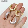 5 par Zirconia Geometric Hoop örhängen Metallic Elegant Women Party Jewelry Gift Fashion 30900 240127