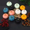 Fiori decorativi Simulazione Prop Zucca artificiale Tela di sacco 1 pz 7 7,8 cm Decorazioni di tela Autunno Autunno Corona per la decorazione