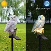 Decorações de jardim Solar Powered Luzes LED Coruja Animal Pixie Gramado Lâmpadas Ornamento Lâmpada Impermeável Exclusiva Ao Ar Livre