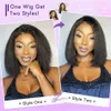 Yaki Straigt Bob Wig Glueless Lace Front Human Hair Wig for Women Kinky Straight Bob Baby HairHD透明レースウィッグ