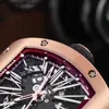 Tourbillon WatchRM Wrist Watch RMwatches Wristwatch Rm023 Women's Rm023 Carbon Fiber Copper Nickel Zinc Alloy Sports Machinery Hollow