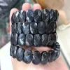 Bracelets Amphibole naturel Arfvedsonite Stone Beads Bracelet Natural Gemstone Jewelry Bangle For Woman for Man Wholesale!