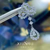 Stud Earrings Fashion And Luxury Crown Sparkling 925 Sterling Silver Imported High Carbon Diamond Style Wedding Jewelry Wholesale