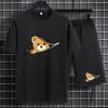 Survêtements pour hommes Summer Brand Design 3D Imprimé Bear T-shirt Costume Couple Casual Surdimensionné Rue Col Rond Jogging Campus