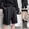 Mäns shorts trendig arbetsknapp blixtlås som klä upp snabbt torkning rakt bred ben man