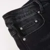 Nuovi jeans viola jnco jeans 1322 High Street europeo e americano Trendy Brand Hole Patch Patch Nero ksubi Jeans Retro elastico da uomo Slim Fit jeans y2k veri jeans