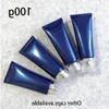 100ml azul vazio plástico recipiente cosmético 100g loção facial espremer tubo creme de mão corretivo garrafa de viagem frete grátis dpqkd