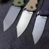 Aanbieding H2375 Zakmes 8Cr14Mov Satin Tanto Blade G10 Handvat Outdoor Camping Wandelen Survival Zakmessen EDC Gereedschap