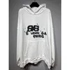 Herenhoodies Sweatshirts Hoge versie Lente Nieuwe b Family Blcg Graffiti Letter Print Heren en dames trui met capuchon