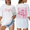 T-shirt femme surdimensionné grande taille Swiftie rétro Y2K imprimé T-shirt femme été haut tendance décontracté hauts personnalité t-shirt femmes (Us xs-Xl) 240130