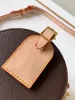 2024 New style bag 10A Designer women bag M43514 PETITE Handbag purse original cowhide trim canvas hatbox designer shoulder bags crossbody messenger