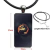 Mortal Kombat Sub Glass Cabochon Pendant Necklace Rectangle Fashion Necklace for Woman Vintage Statemen