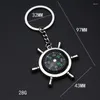 Keychains Creative Mini Outdoor Sports Simulation Ship Rudder Compass Car Keychain ryggsäck Pendant Män