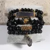 مصمم أزياء Strand Jewelry Jewelry Druzy Charm 5pc Stack Bracelets for Women Gift