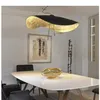Pendant Lamps Modern LED Light Postmodern Dining Room Bedroom Fixture Retro Black Gold Texture Hanging Lamp225V