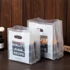 Storage Bags 50 Pc lot Clear Plastic Bag With Handle For Shopping Store Food Take Away Business Packing Package Whole Thank Yo213p