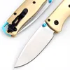 Coltello pieghevole tascabile CB535 S90v Stone Wash Drop Point Lama Manico in ottone Escursione di campeggio esterna Coltelli EDC con borsa in nylon