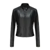 New European And American Motorcycle Leather Jacket, Spring And Autumn Women's Leather Jacket, Women's Short Slim Fit Leather Jacket Jacket