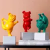 Lovely Yoga French Bulldog Statue Resin Figurines Nordic Creative Cartoon Animals Sculpture Children' Room Decor Crafts 21082200M