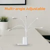 Table Lamps LED Desk Lamp With Pen Holder Light For Computer/Desktop - White Rechargeable Eye-Caring Flexible Gooseneck