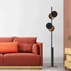 Floor Lamps Nordic Black Metal Floor Lamp Modern Led Standing Light For Living Room Bedroom Study Interior Decoration LED Lighting Reading YQ240130