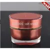 Bouteille de crème en forme de cône rouge acrylique 10g, récipient cosmétique, pot de crème, pot cosmétique, emballage cosmétique, meilleure quantité Bvfuv