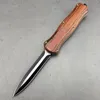 Wood Handle Automatic Double Action Knife Top Quality Two-tone Blade Outdoor Hunting Self Defense Survival Knives AUTO EDC Tools