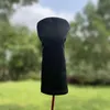 Black Golf Wood Cover Driver Fairway Hybrid Waterproof Protector Set Pu Leather Soft Drable Head Cover Rapid Leverans 240122