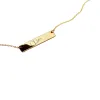 Colliers uonney dropshipping personnalisé réel réel collier gravé Collier personnalisé Nom des cadeaux en acier de pendentif vertical pour Noël